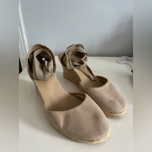 GAP Tan Espadrille Wedge Shoes